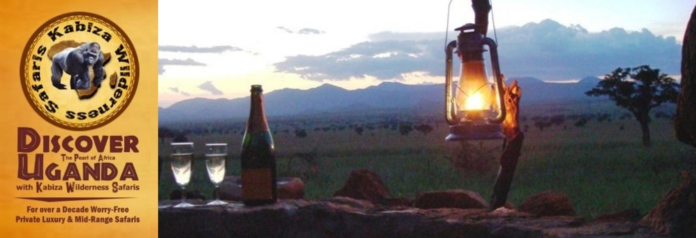 Getting a good glass of wine on Safari in Uganda
