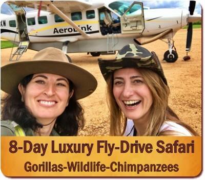 Luxury 8-Day Fly-In Gorilla-Chimpanzee-Wildlife Safari in Uganda