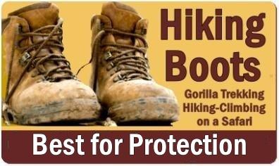 Hiking Boots are the Right Footwear for Gorilla Trekking and Hiking Safaris