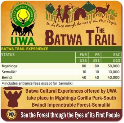 Uganda Wildlife Authority Tariffs–Activity Fees  July-2022- June -2024