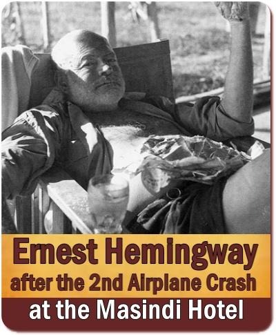 Ernest Hemingway Crashes in Airplane at Murchison Falls Park in Uganda