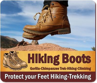 Hiking Boots are the Right Footwear for Gorilla Trekking and Hiking Safaris